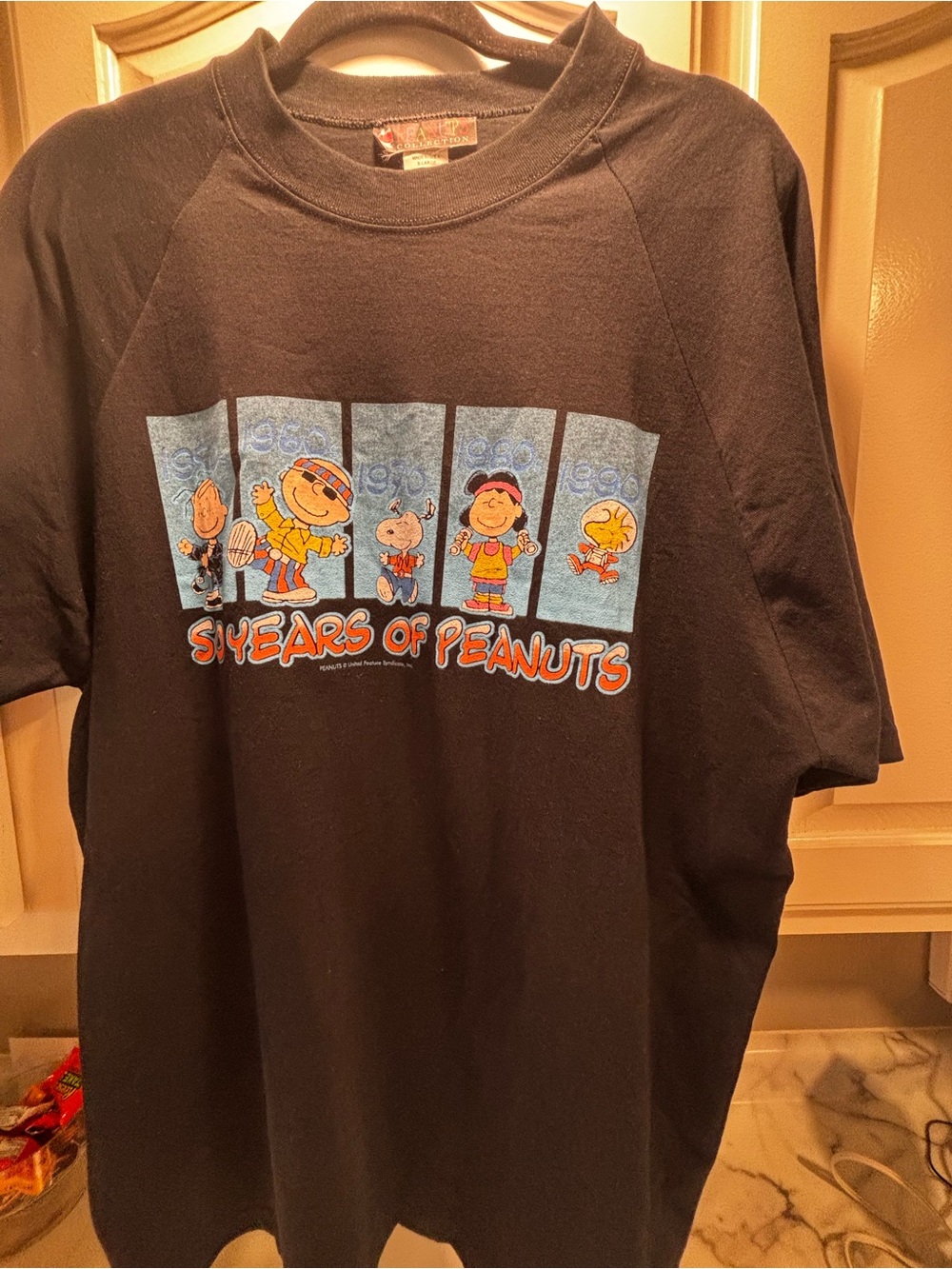 Peanuts 50 Years Graphic Tee - Black